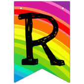 À Fanions Bannière de Buntail Swallowtail Rainbow Hashtag (Troisième drapeau)