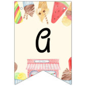 À Fanions Bannière de Bunting Anniversaire de Crème de glace (Troisième drapeau)