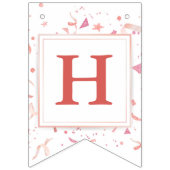 À Fanions Bannière de Bunting Anniversaire Rose (Deuxième drapeau)