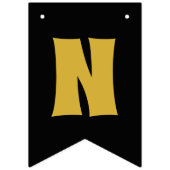 À Fanions Bannière de Bunting Black & Gold "Félicitations" (Troisième drapeau)