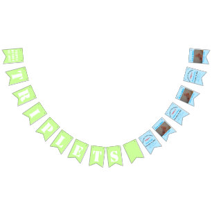À Fanions Bannière de Bunting bleu vert Triplet Boy