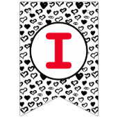 À Fanions Bannière de Bunting Coeurs mignons (Troisième drapeau)