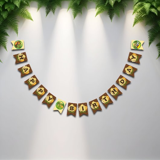 À Fanions Bannière de Bunting du Dinosaur de la fête préhist