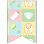 À Fanions Bannière de Bunting Quilt pour bébé (Premier drapeau)