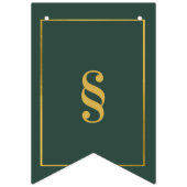 À Fanions Bannière de Bunting Vert et Doré pour Personnalisé (Premier drapeau)