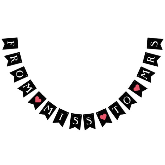 À Fanions Bannière de décoration de douche de mariée enterre (Tout)