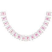 À Fanions Bannière de fête d'anniversaire Citrouille rose (Tout)