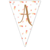 À Fanions Bannière de fête de photo de rosebuds rose shabby  (Troisième drapeau)