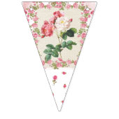 À Fanions Bannière de fête de photo de rosebuds rose shabby  (Premier drapeau)