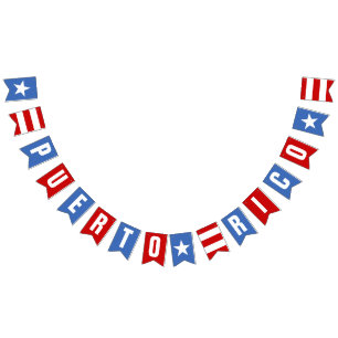 À Fanions Bannière de fête de Porto Rico
