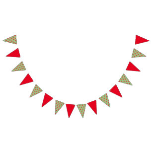 À Fanions Bannière de fête des pommes (Sage Green & Red)