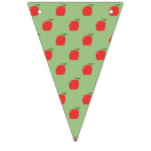 À Fanions Bannière de fête des pommes (Sage Green & Red) (Troisième drapeau)