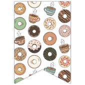 À Fanions Bannière de fête Donuts et Café (Deuxième drapeau)