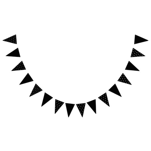 À Fanions Bannière de fête initiale (noir et blanc) (Tout)