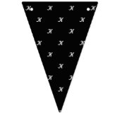 À Fanions Bannière de fête initiale (noir et blanc) (Troisième drapeau)