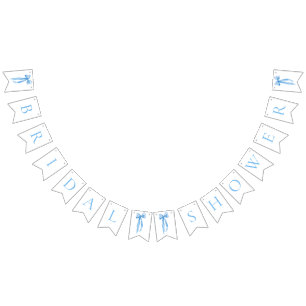 À Fanions Bannière de guirlande de Baby Shower Bleu Poussiér