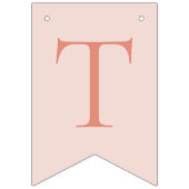 À Fanions Bannière de guirlande florale rose et pêche (Premier drapeau)