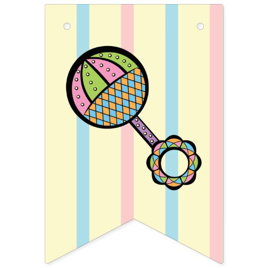 À Fanions Bannière de hochet simplement douce (Deuxième drapeau)