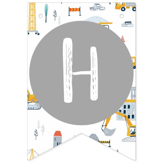 À Fanions Bannière de la fête d'anniversaire de la construct (Deuxième drapeau)