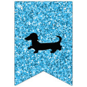 À Fanions Bannière de la Parties scintillant bleue Dachshund (Troisième drapeau)
