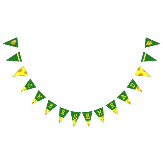 À Fanions Bannière de partie du Wisconsin Cheesehead (Tout)