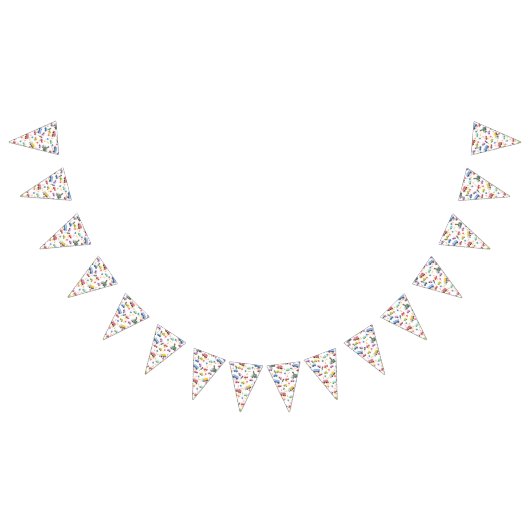 À Fanions Bannière de saut blanc de transport (Tout)