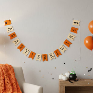 À Fanions Bannière de sorcière pour Baby Shower Halloween :