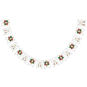 À Fanions Bannière des cornes et cloches de Noël