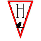 À Fanions Bannière d'oiseaux de joyeux anniversaire (Deuxième drapeau)