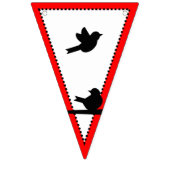 À Fanions Bannière d'oiseaux de joyeux anniversaire (Premier drapeau)