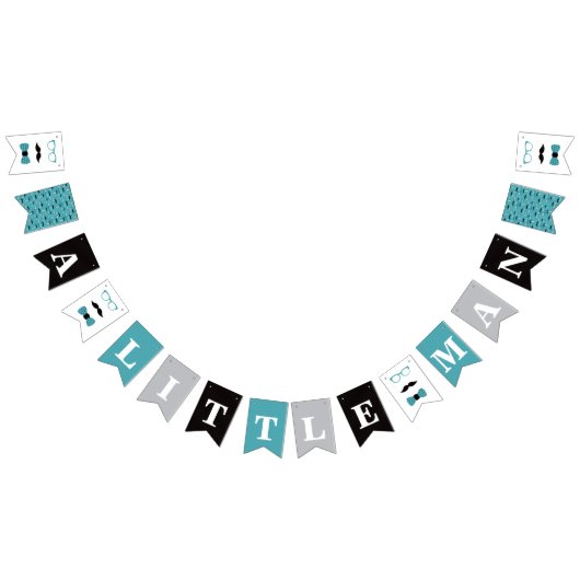À Fanions Bannière du Baby shower Little Man (Tout)