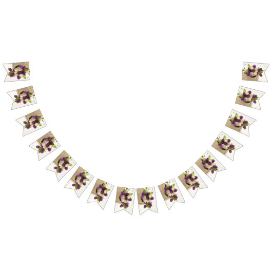 À Fanions Bannière du Bunple Tulips violet et blanc (Tout)