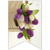 À Fanions Bannière du Bunple Tulips violet et blanc (Troisième drapeau)
