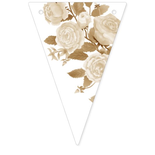 À Fanions Bannière du Rose mariage Monogram (Deuxième drapeau)