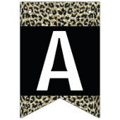 À Fanions Bannière Empreinte de léopard, personnalisable (Troisième drapeau)