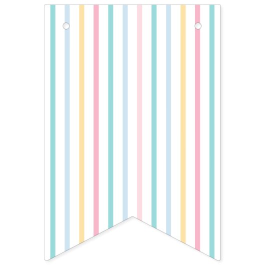 À Fanions Bannière en bande arc-en-ciel Pastel (Premier drapeau)