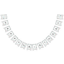 Bannière fleur sauvage d'anniversaire heureuse