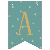 À Fanions Bannière Hanoukka Swallowtail Turquoise Gold Dreid (Troisième drapeau)