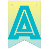 À Fanions BANNIÈRE HEUREUSE de RETRAITE, bleu et jaune (Deuxième drapeau)