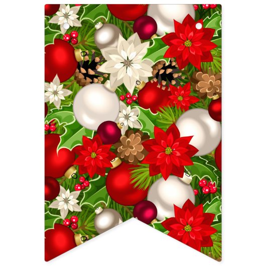 À Fanions Bannière Joyeuses Fêtes (Deuxième drapeau)