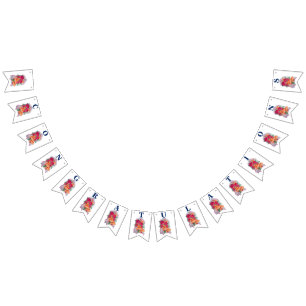 À Fanions Bannière Mariage Bell "Félicitations" Bunting