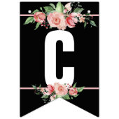 À Fanions Bannière Mariage CÉLÉBRÉE avec roses roses (Deuxième drapeau)