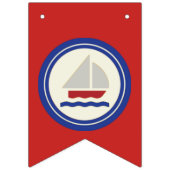 À Fanions Bannière marine rouge, blanc et bleu (Deuxième drapeau)