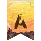 À Fanions Bannière mignonne de fête d'anniversaire de T-Rex (Troisième drapeau)