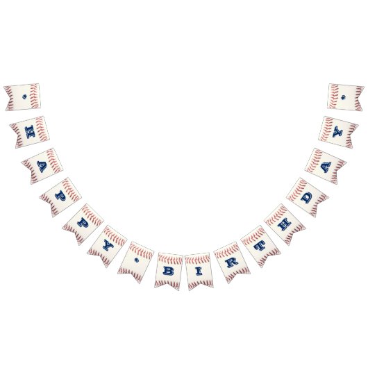 À Fanions Bannière personnalisée Bleu Baseball (Tout)