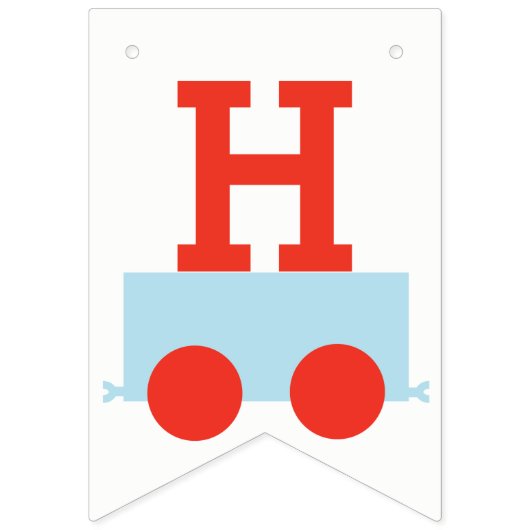 À Fanions Bannière personnalisée d'anniversaire de train (Deuxième drapeau)