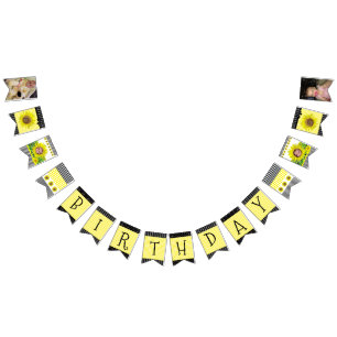 À Fanions Bannière personnalisée de fête d'anniversaire d