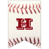 À Fanions Bannière personnalisée rouge baseball (Deuxième drapeau)