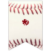 À Fanions Bannière personnalisée rouge baseball (Premier drapeau)
