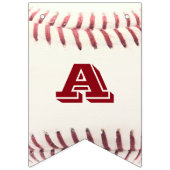 À Fanions Bannière personnalisée rouge baseball (Troisième drapeau)